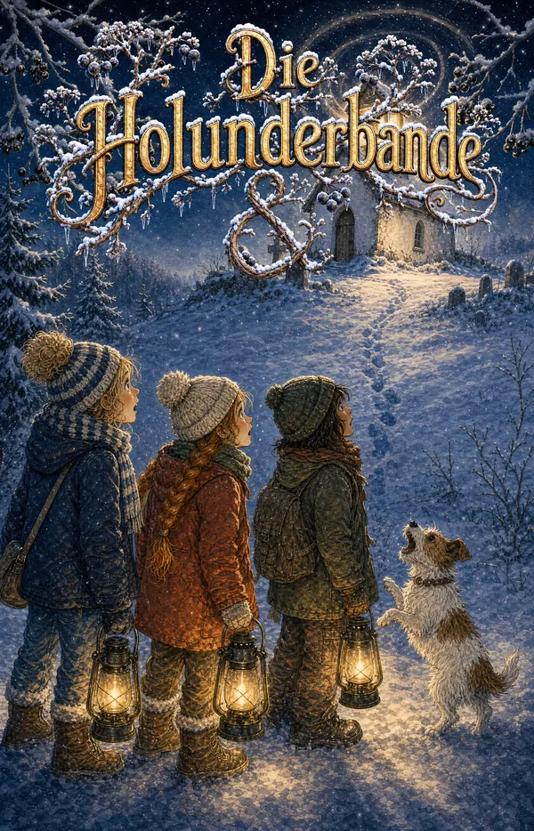 Cover von Band 4: Die Bande mit Laternen im Schnee vor der Kapelle am Kreuzbuckel
